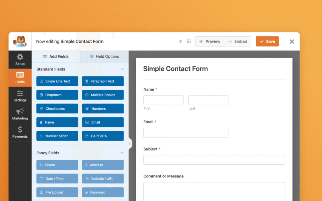 إضافة WPForms Pro إضافة ووردبريس لإنشاء نماذج ووردبريس